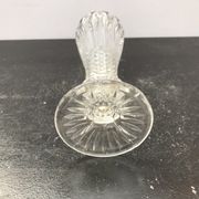 Vase sur pied verre moulé vintage