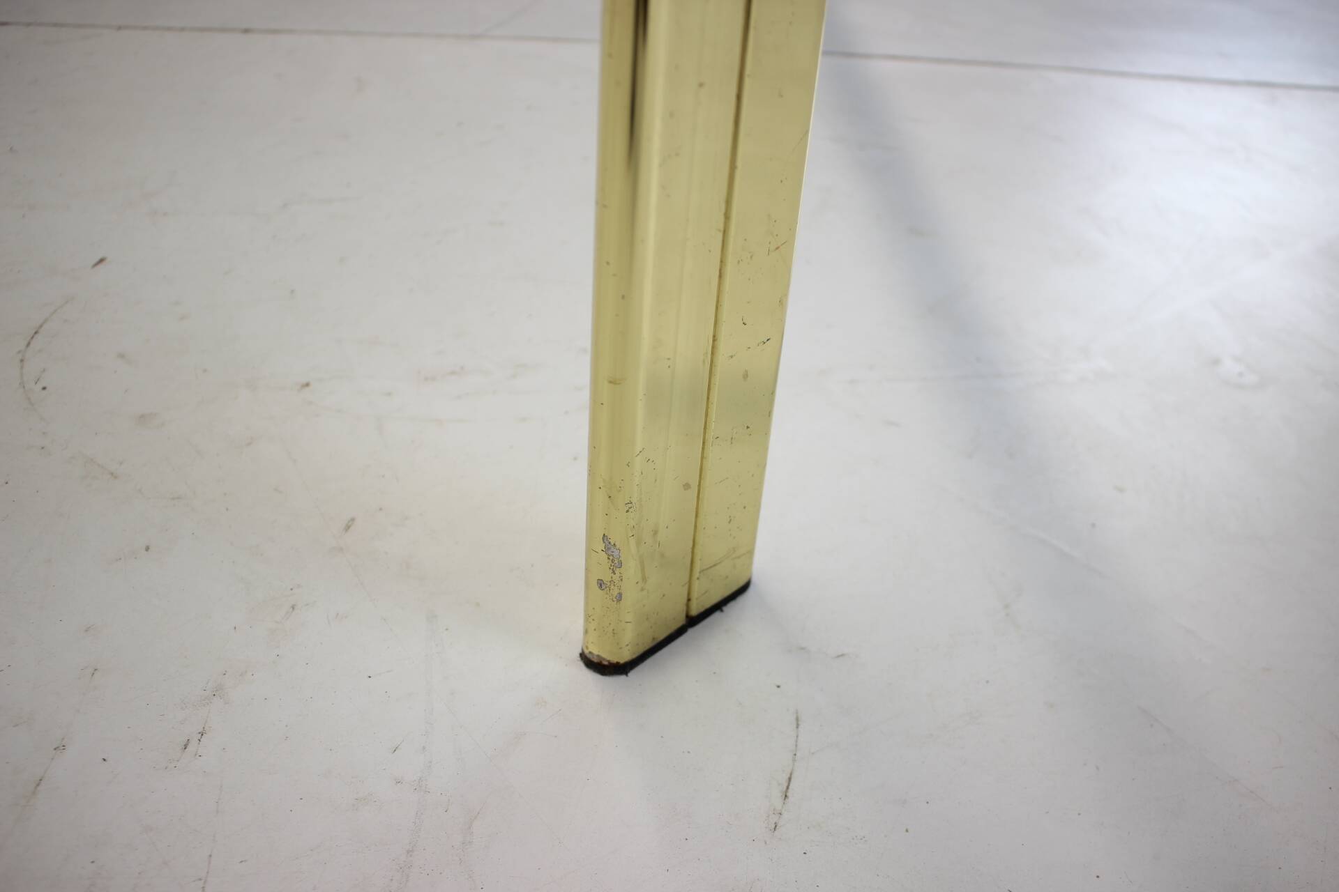 Midcentury brass and glass dining table, germany 1970s