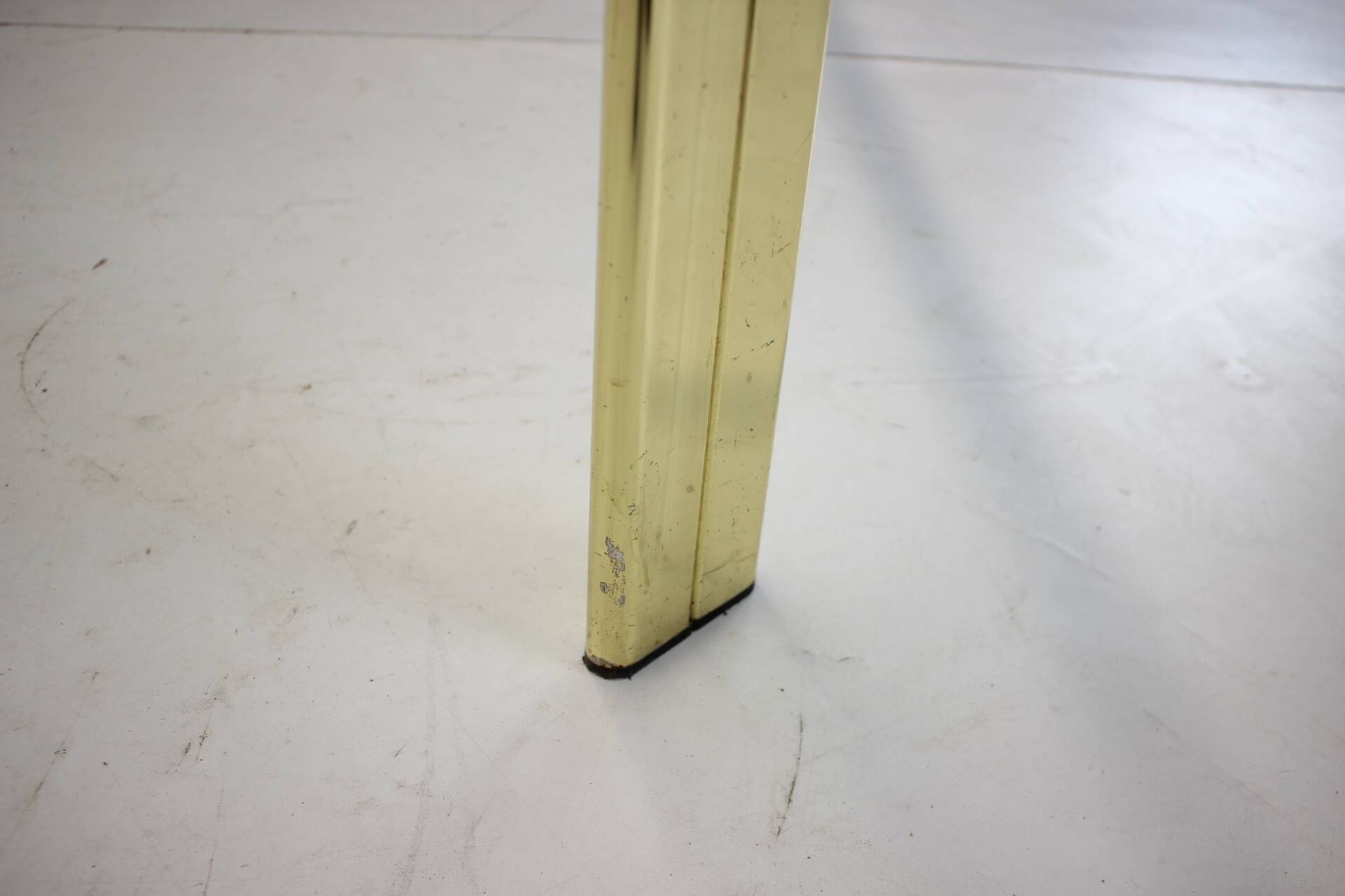 Midcentury brass and glass dining table, germany 1970s