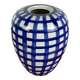 Hand painted blue & white ceramic vase
