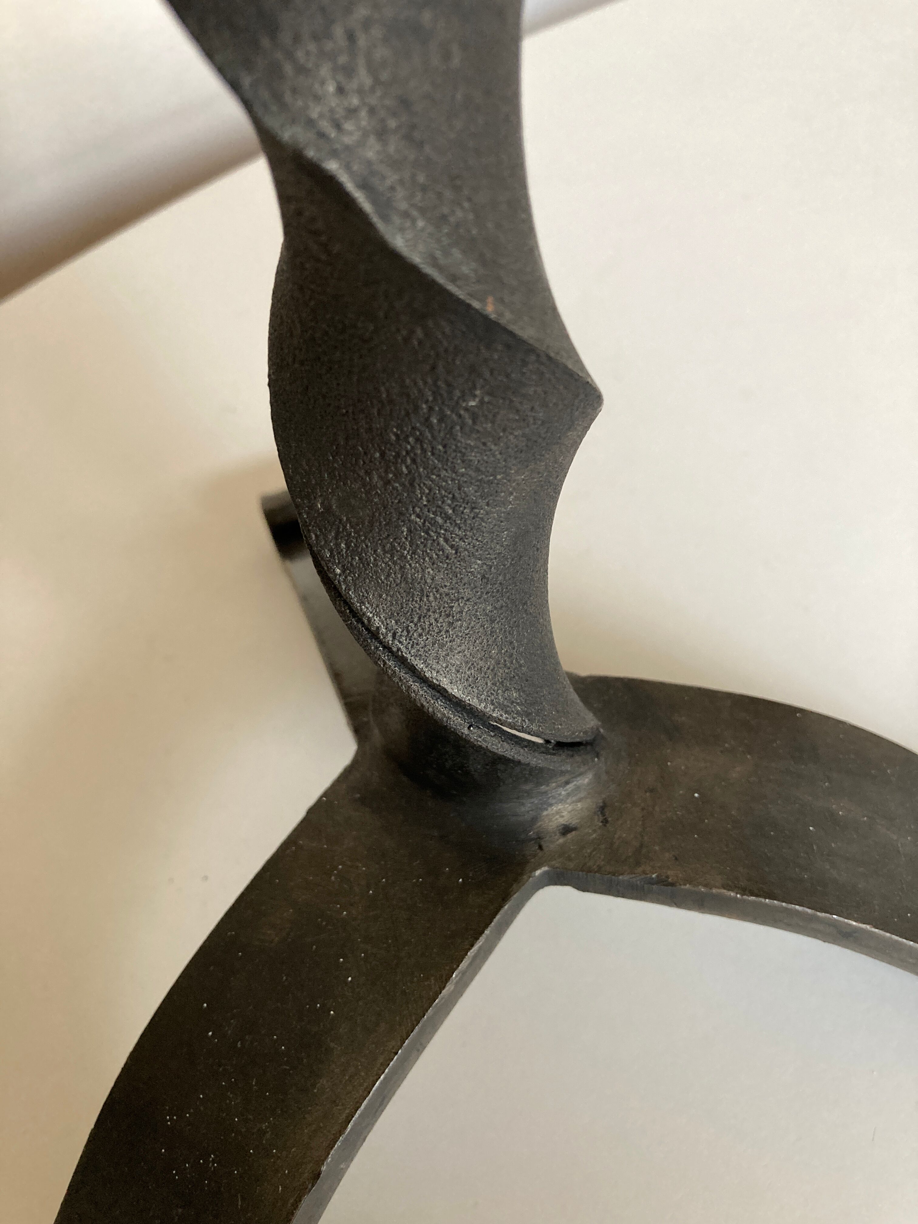 Brutalist beaten iron lamp 1970