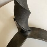 Brutalist beaten iron lamp 1970