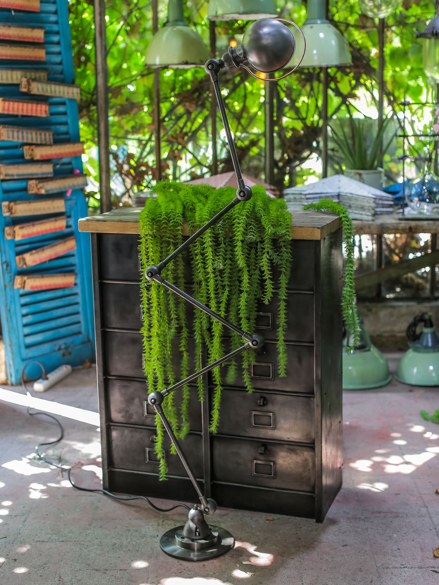 Lamp Jieldé 5 arm polished graphite