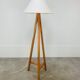 Lampadaire tripode bois, années 80