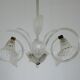 Art Deco Murano Glass Three-Arm Chandelier, Italy, 1940s