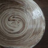 Coupe saladier céramique terre cuite émaillée terre mêlée XXème