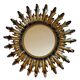 Sun mirror in wrought iron from the 1950s Italy.