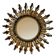Miroir soleil en fer forgé des années 50 Italie