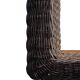 Boho Chic Wall Mirror in Rattan and Wicker Italian 1970s