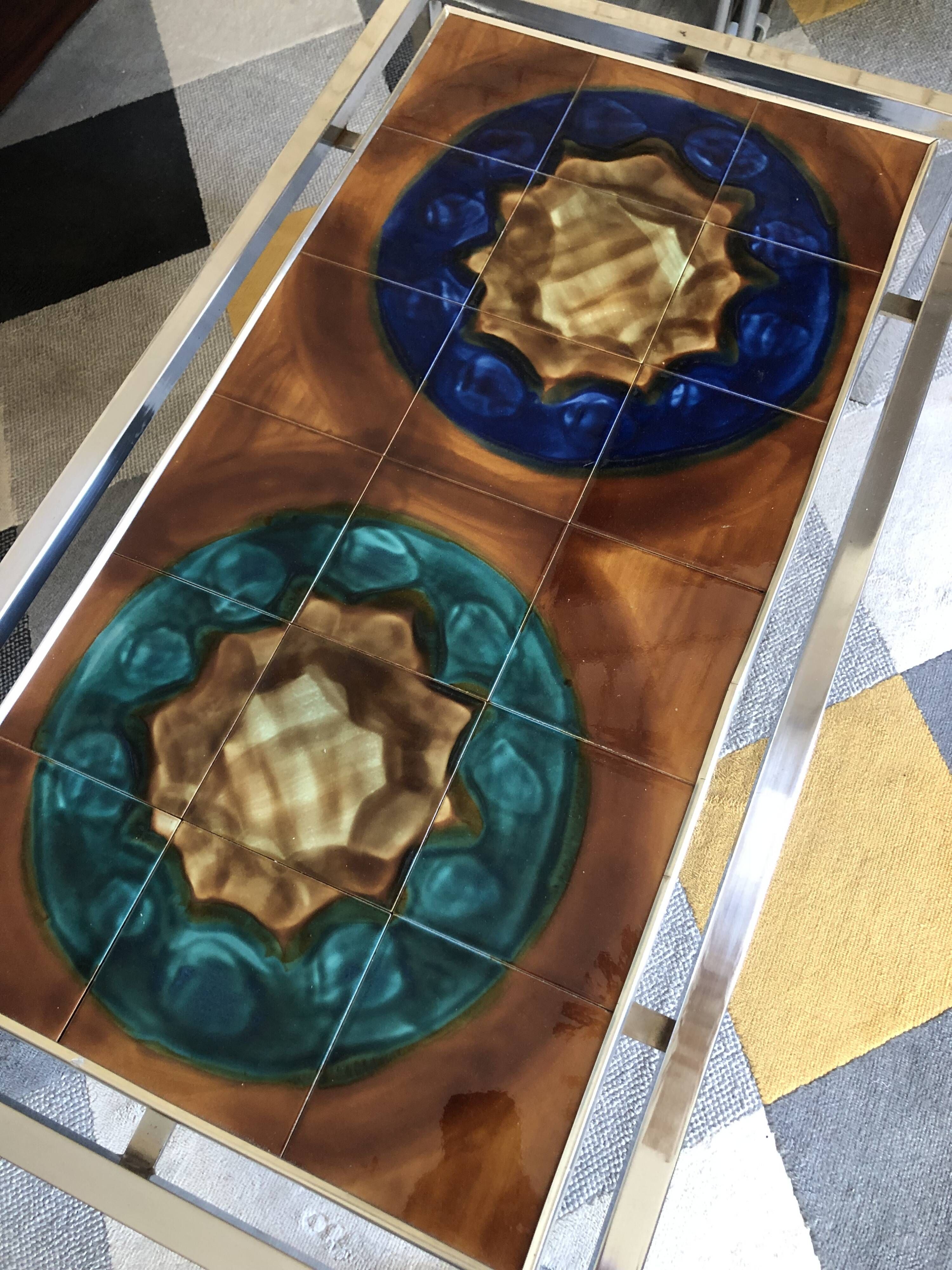 Designer Italian coffee table Juliette Belarti glazed ceramic legs