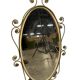 Vintage gold oval wall mirror