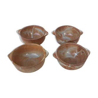 Set of 4 stoneware bowls