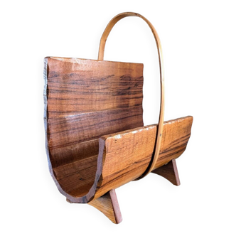 Vintage brutalist magazine rack
