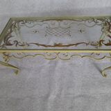 Table basse verre et fer forgé. année 1950 / 1960