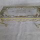 Glass and wrought iron coffee table. 1950s/1960s