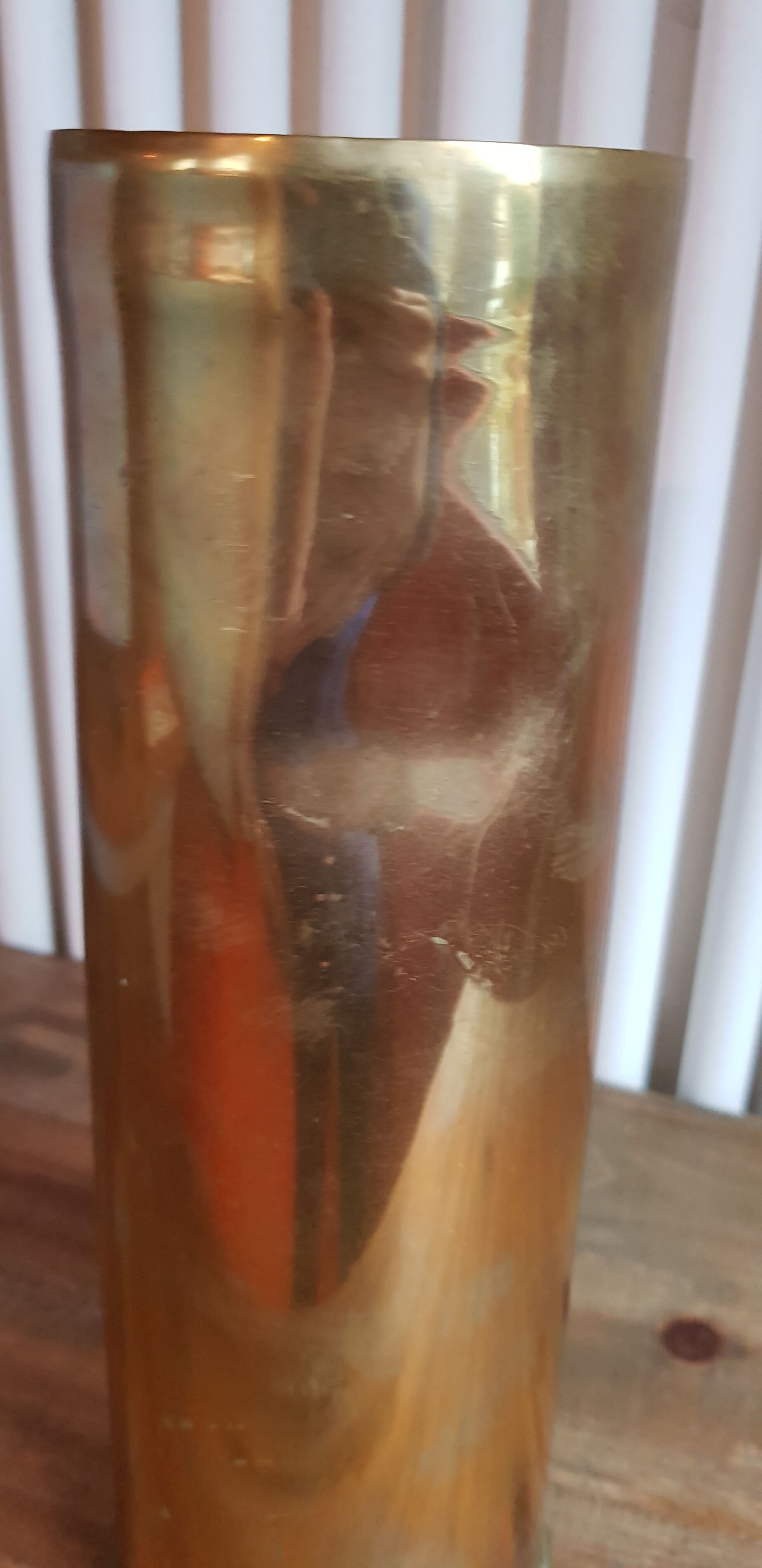 Vase ancienne douille d'obus 1916