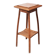 Art Nouveau wood stand planter with stone plaque