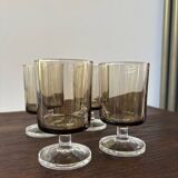 Set of 4 Luminarc vintage stemmed glasses, Sweden model