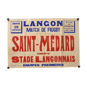 Affiche Match de Rugby