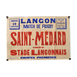 "Rugby Match" poster, City of Langon 1930