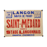 "Rugby Match" poster, City of Langon 1930