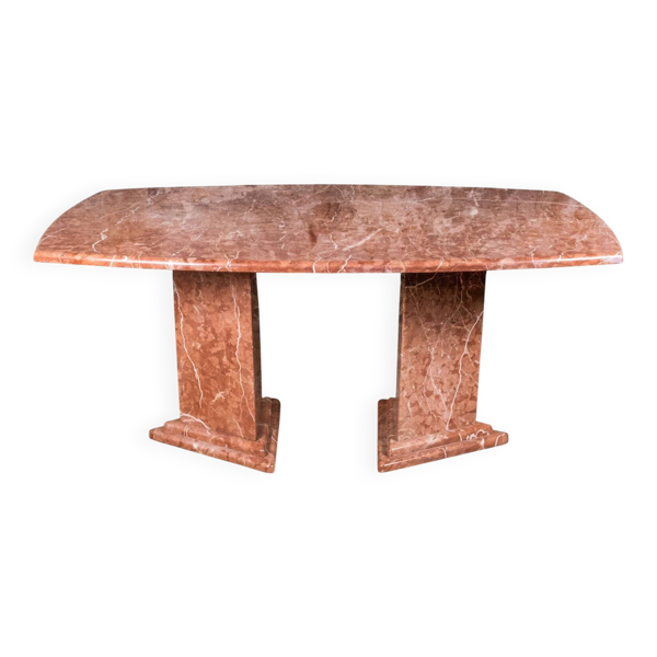 Table en marbre sculpturale, France, 1980s