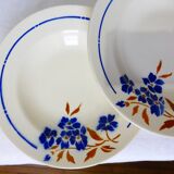 4 vintage Badonviller deep plates 211235