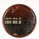 Large round Danish rosewood mirror by Vildbjerg Mobelfabrik 1960.