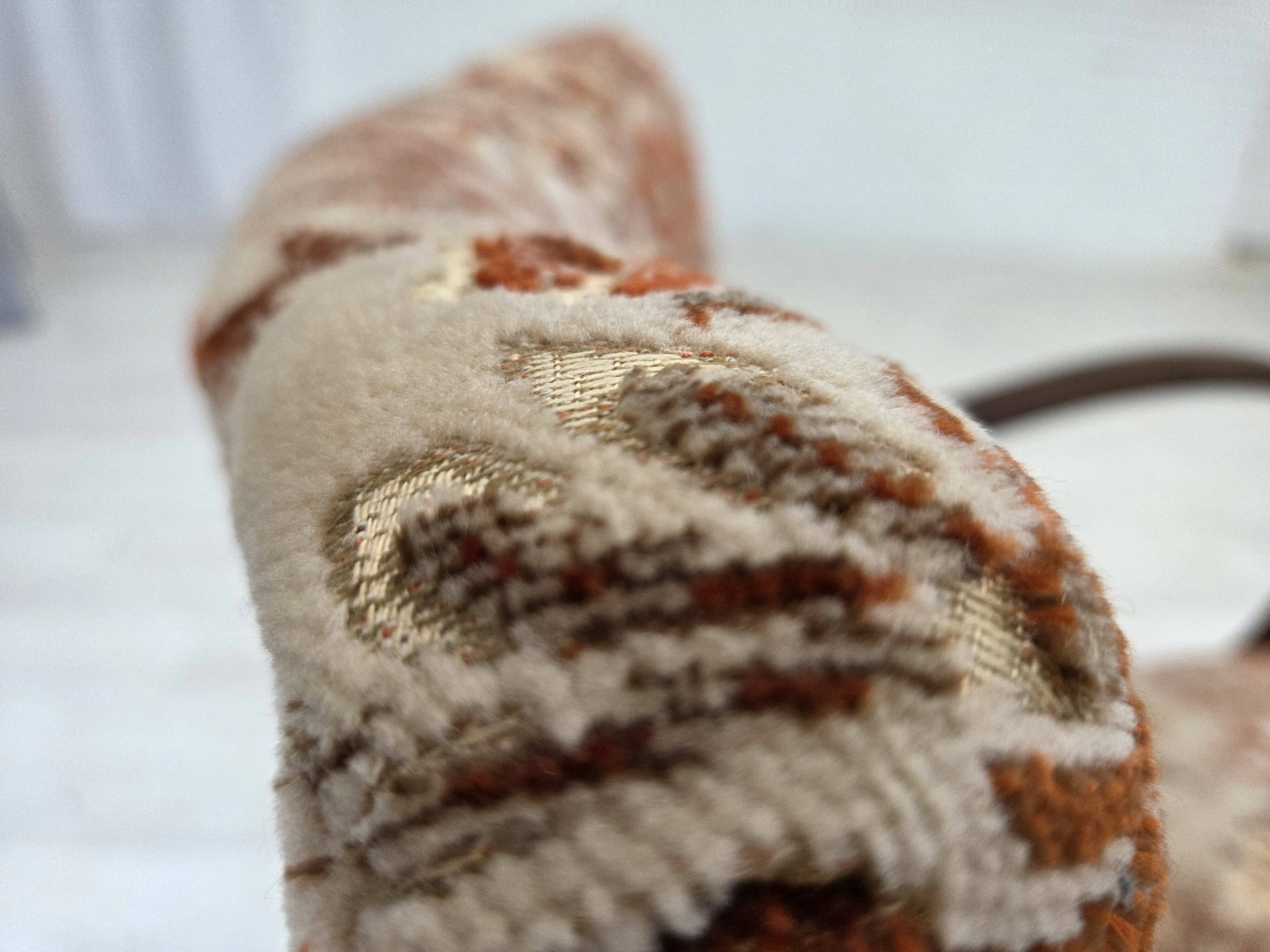 1950s, Danish artdeco armchair, furniture velour, beech wood, reupholstered