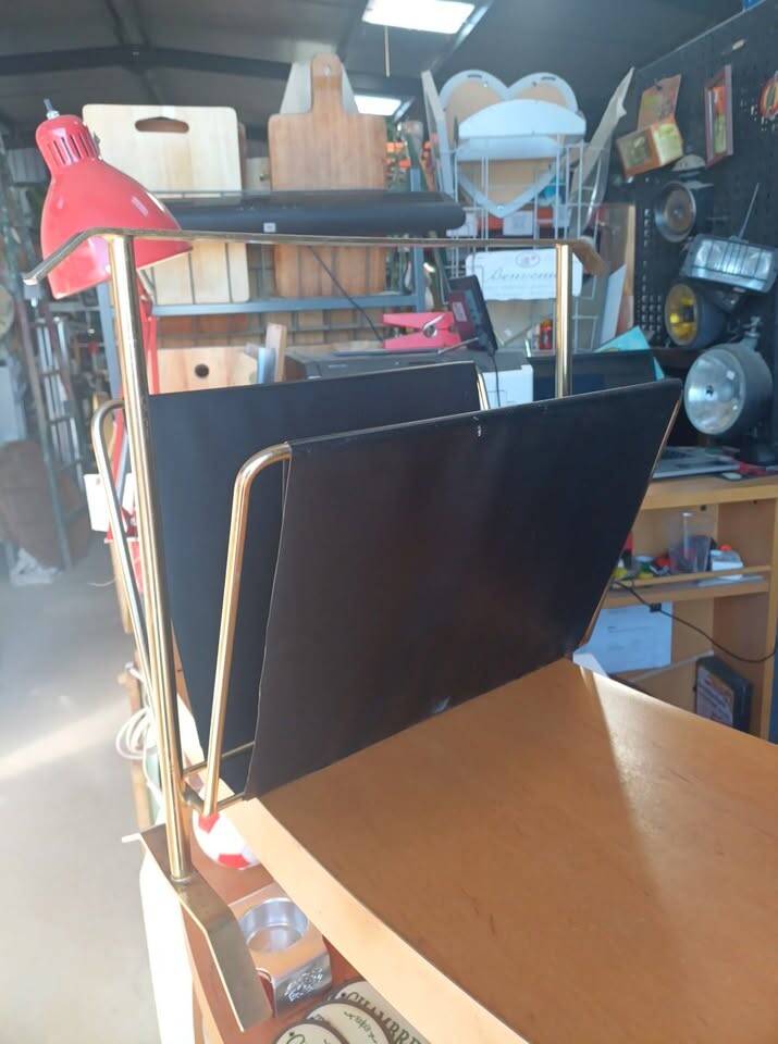 Vintage magazine or vinyl record rack