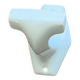 An antique white porcelain coat hook towel holder.