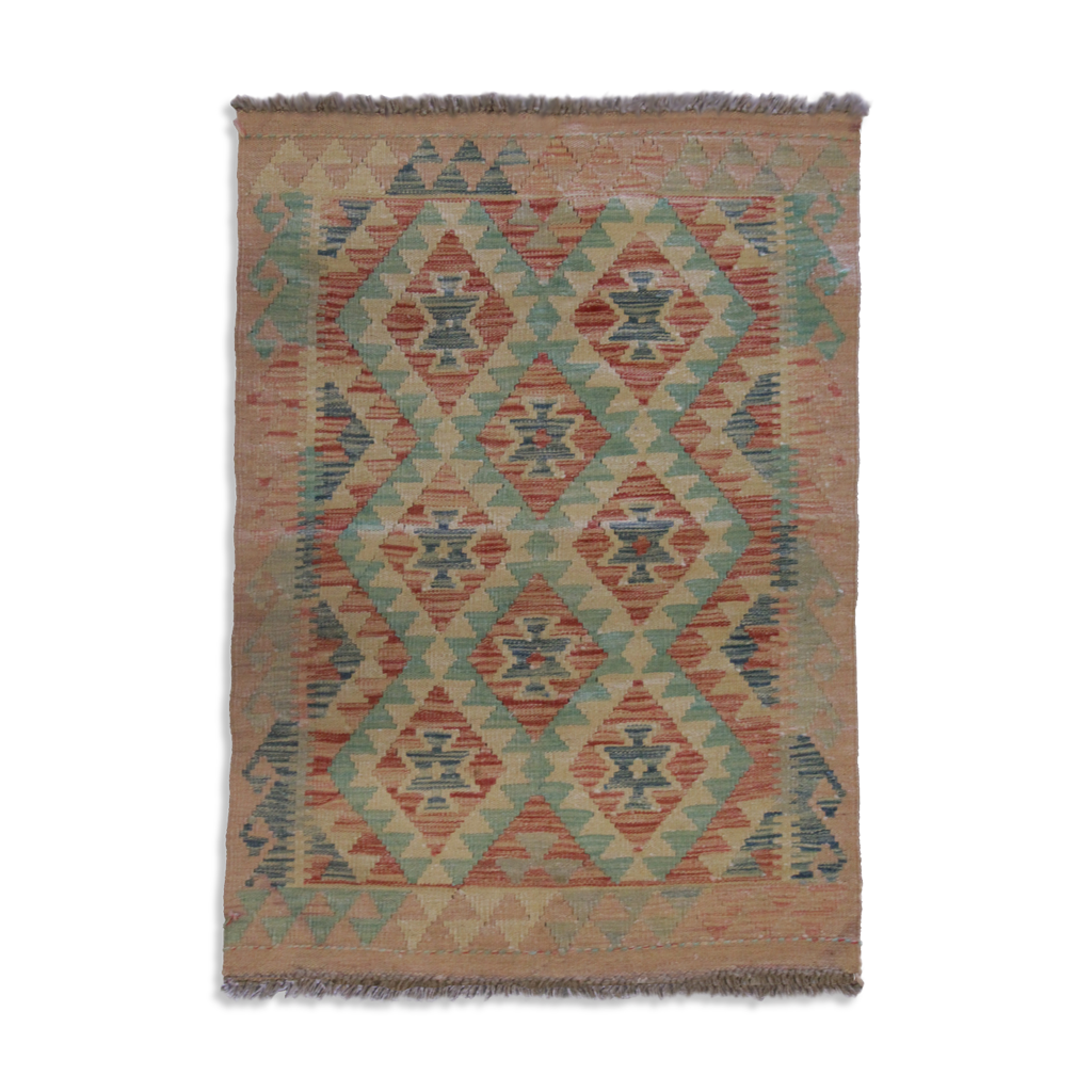 Tapis Oriental Vintage En Laine 100% - 275x108 Cm, Fait Main, Motif Floral, Occasion Usé