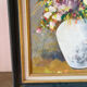 Mauve bouquet, oil on panel