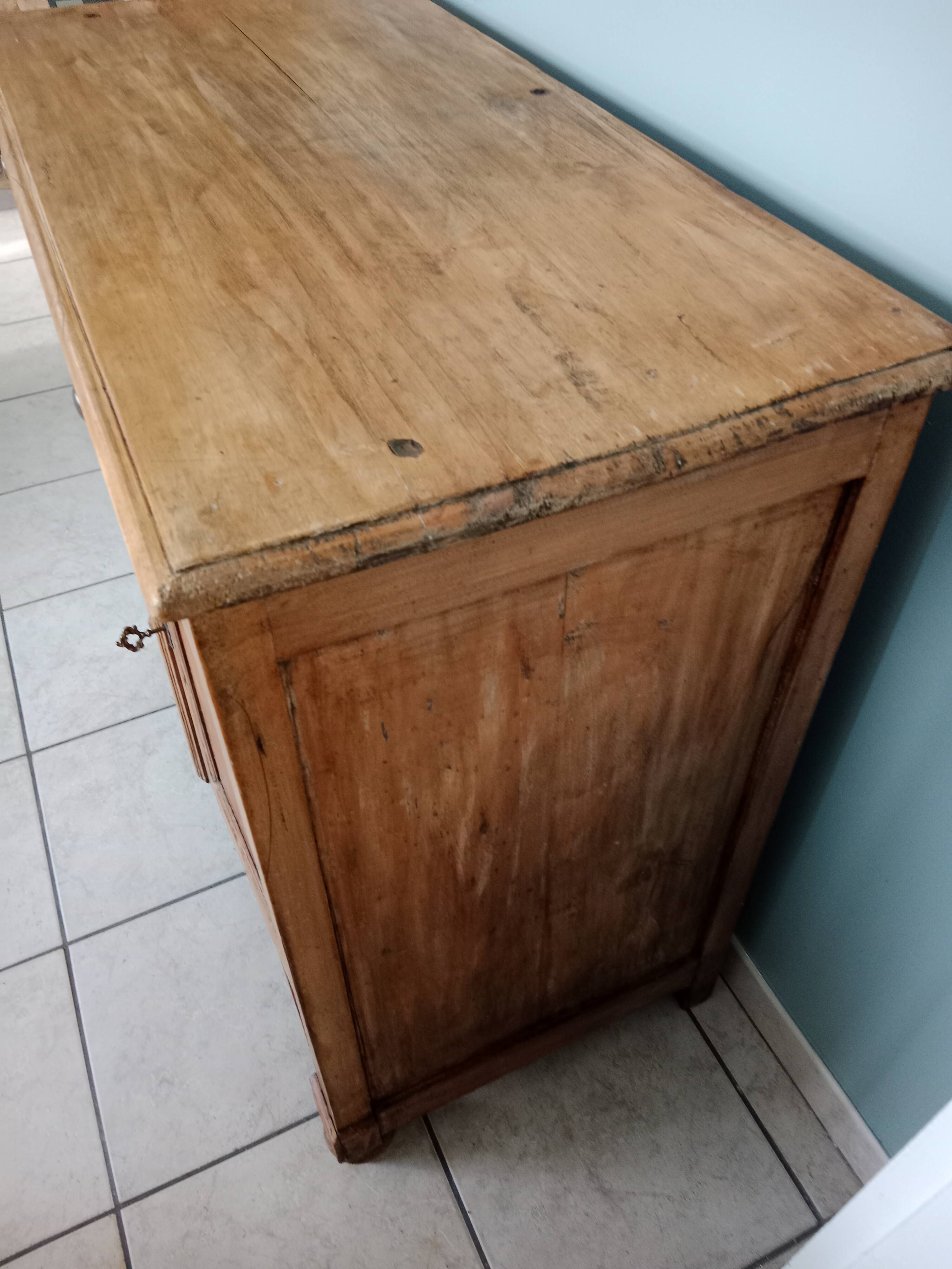 Buffet parisien commode campagne vintage bois