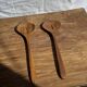 Salad server or large teak spoon in oval openwork shape L30 D9