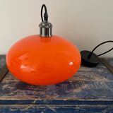 Newly electrified vintage orange pendant light