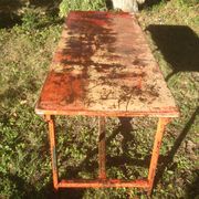 Industrial folding table steel of the army of the 1950s