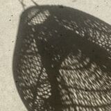 Small rattan lampshade in the shape of a braided hat