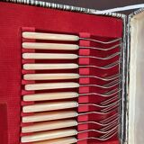 Set of 12 vintage forks and case