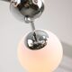 Vintage Italian Chrome and Opaline Sputnik Chandelier, 70s