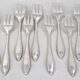 Christofle Albatros, Art Deco, 12 long cake forks, 16.5 cm.