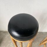 Pair of high rattan stools