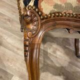Louis XV style walnut armchair