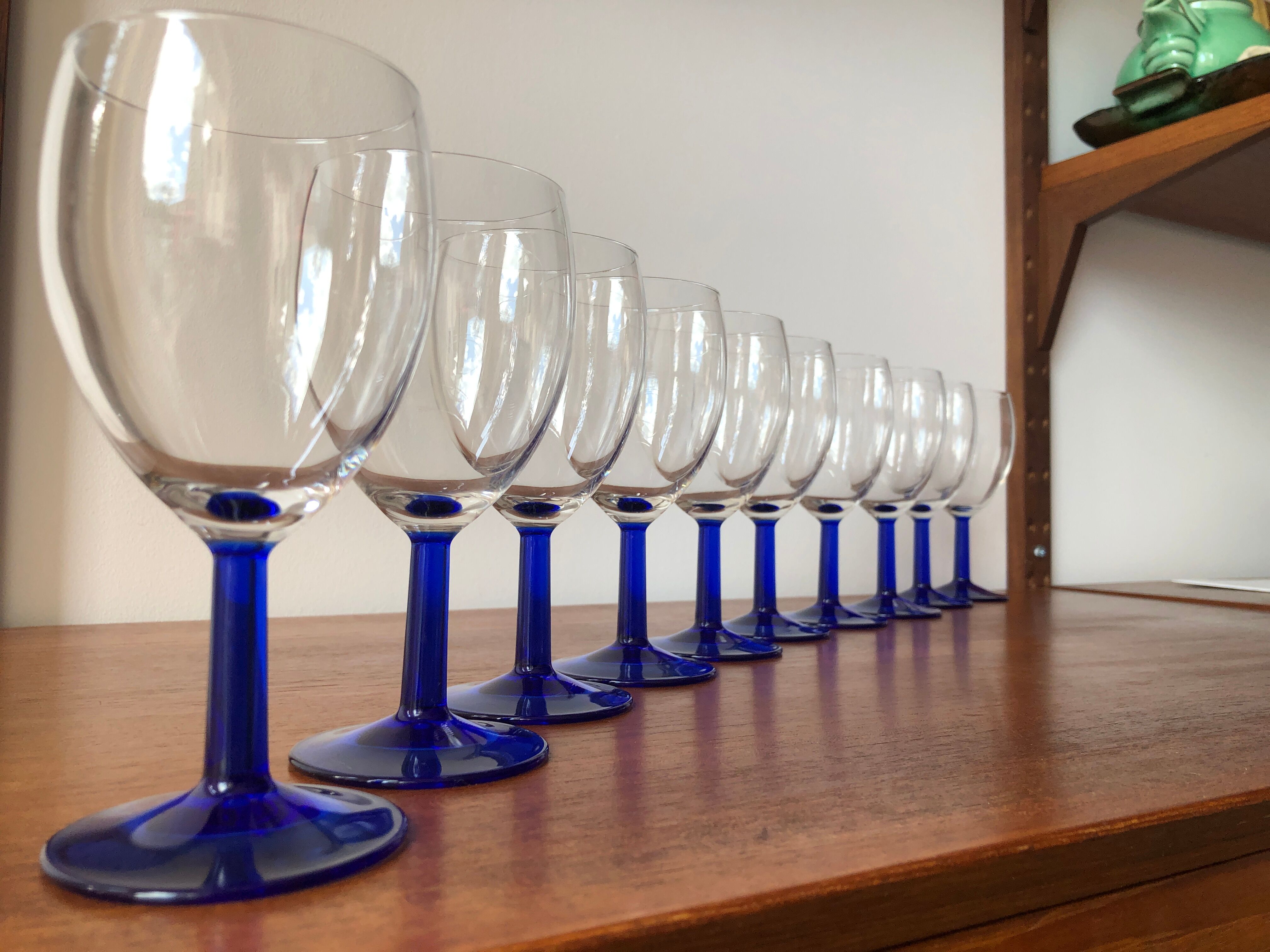 Vintage cobalt blue stemmed lenses