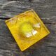Empty yellow crystal pocket