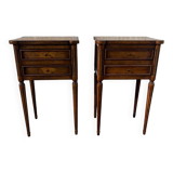 Pair of Louis XVI style bedside tables