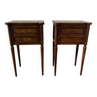 Pair of Louis XVI style bedside tables
