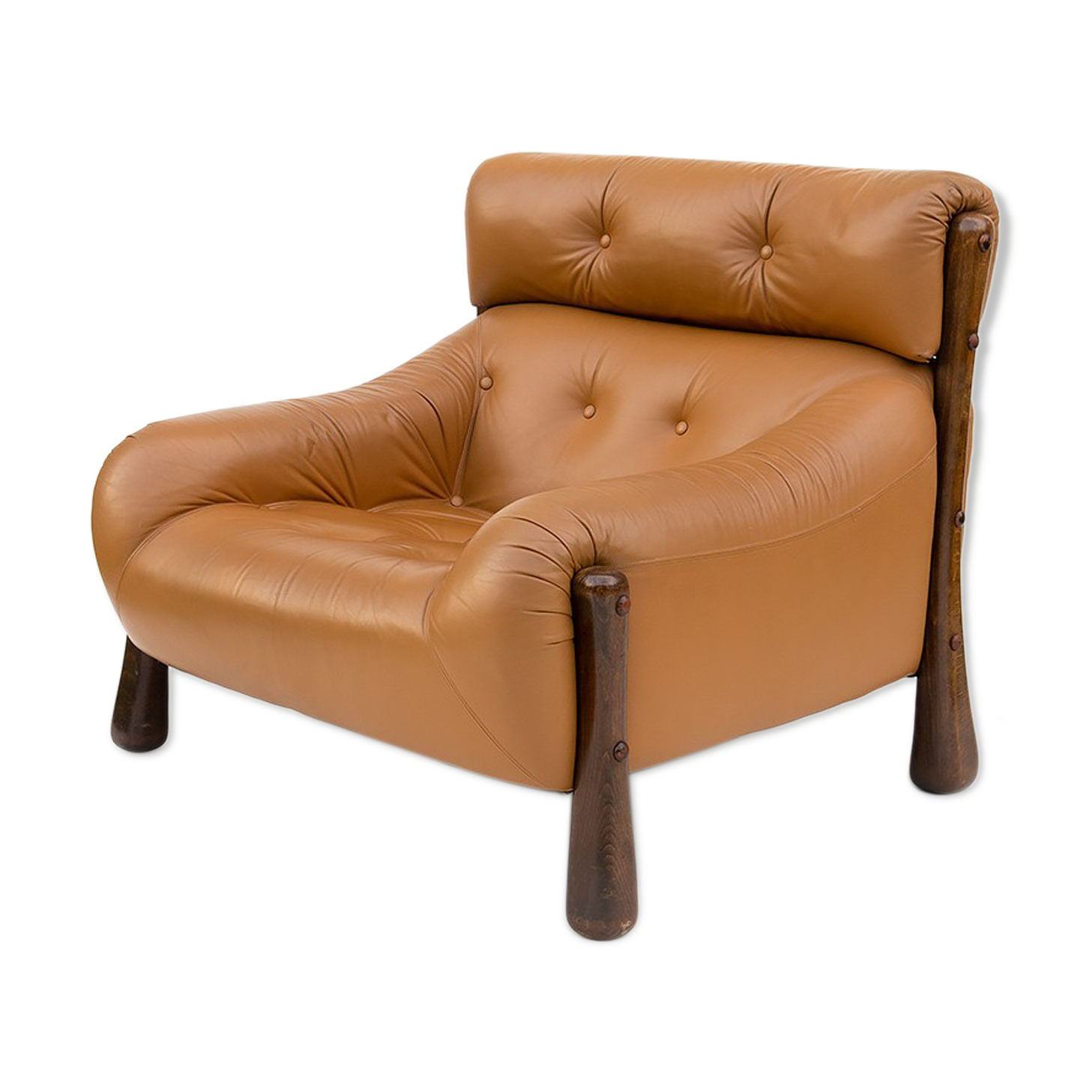Mid-century leather lounge chair