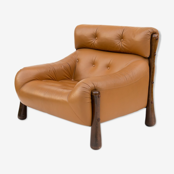 Mid-century leather lounge chair