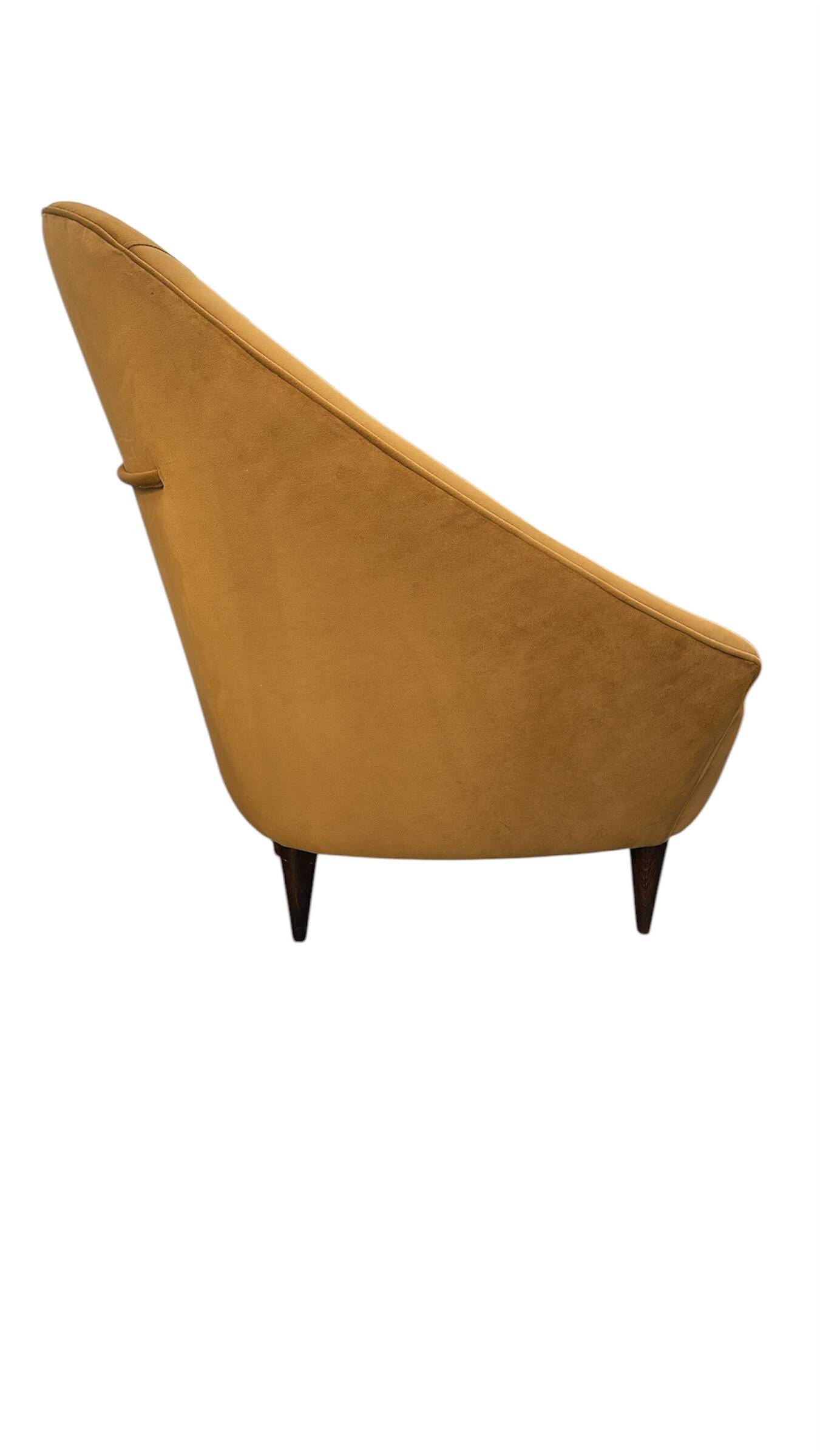 Italian 1936 pair of armchairs attributed to Gio’ Ponti “ Triennale “